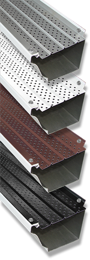 FlexxPoint Gutter Covers are available in matte aluminum, white, and Thermal Thaw Black.